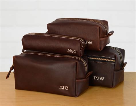 leather toiletry bags men's monogrammed.